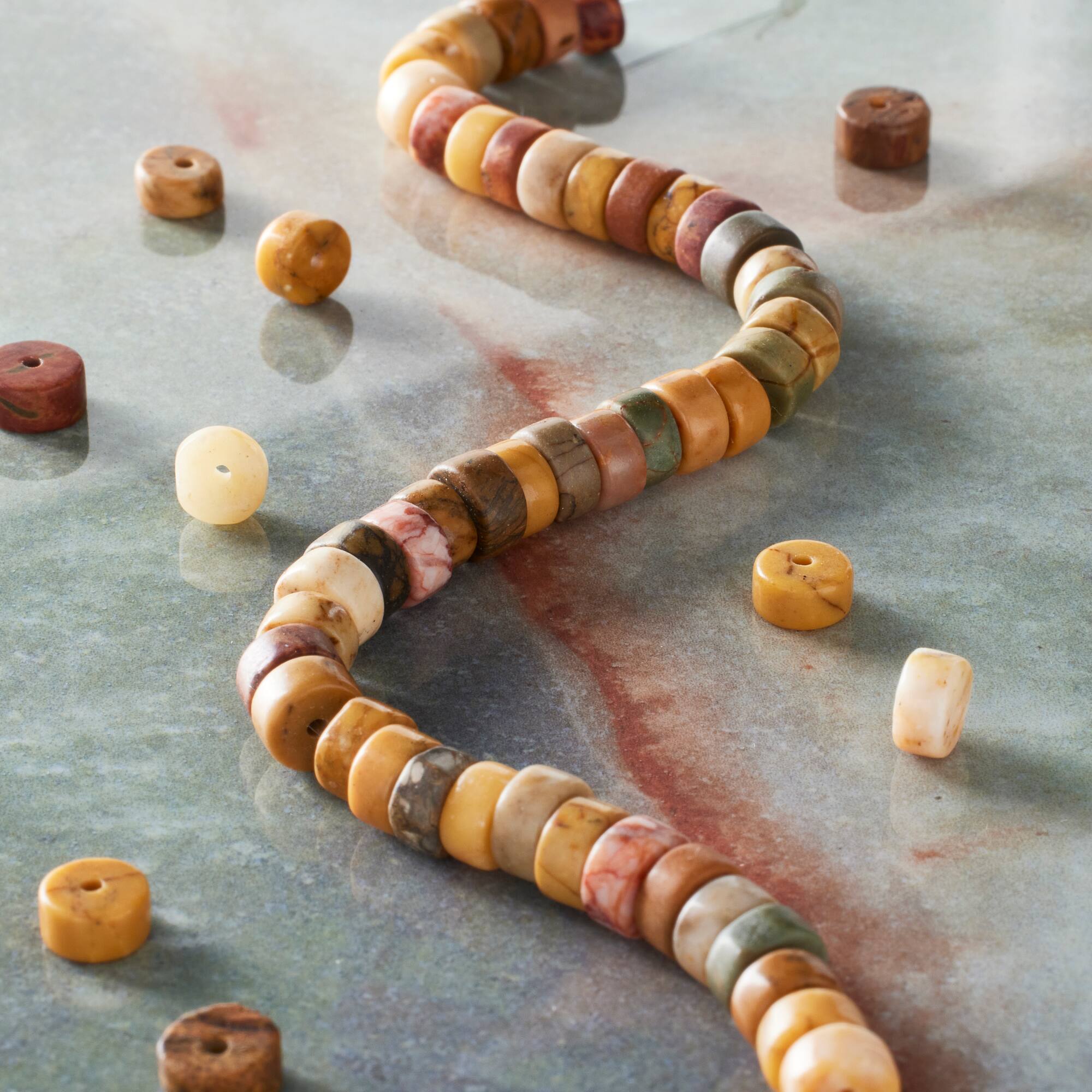 12 Pack: Picasso Jasper Heishi Beads by Bead Landing